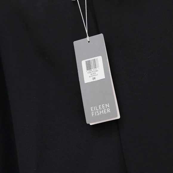 Eileen Fisher Black Slim Pants Plus Size Pull-On 3X office business casual work - Picture 5 of 13